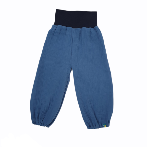 Musselinhose Jeansblau