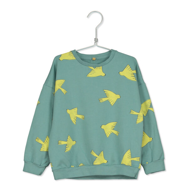 EINZELSTÜCK 2/3 Jahre Sweatshirt 'Birds/Light Blue' Lötiekids