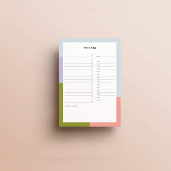 STUDIO SANDRINE Tagesplaner 'Color Block / DIN A5'
