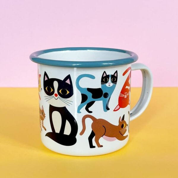 Emaille Tasse 'Cat Lover' OMM Design – Bild 3