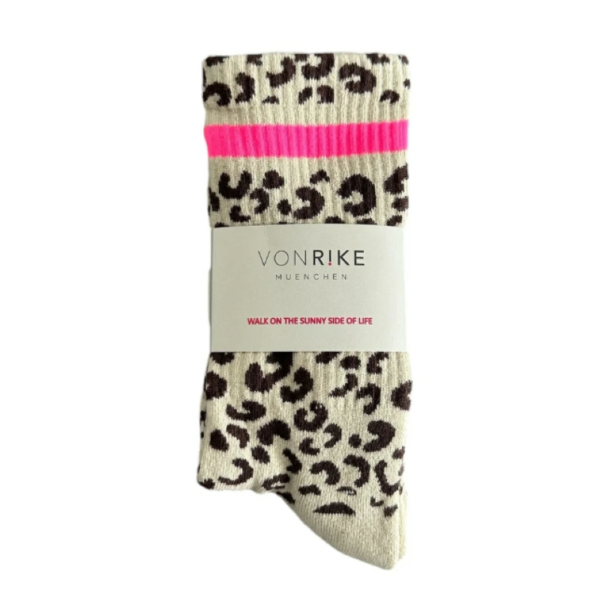 Von Rike Socken 'Leopard - Beige' (Gr. 27-42)