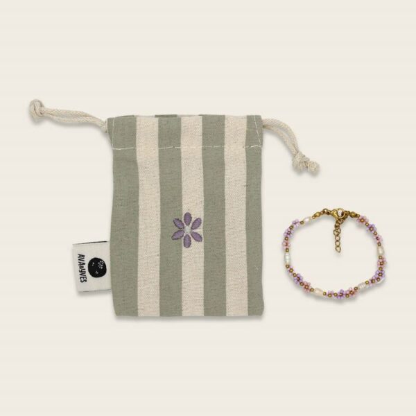 Ava&Yves Perlenarmband 'Blumen, pastell' – Bild 3